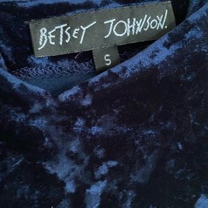 Betsy Johnson crushed velvet crop top/bralette